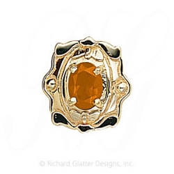 GS386 CIT - 14 Karat Gold Citrine Slide 